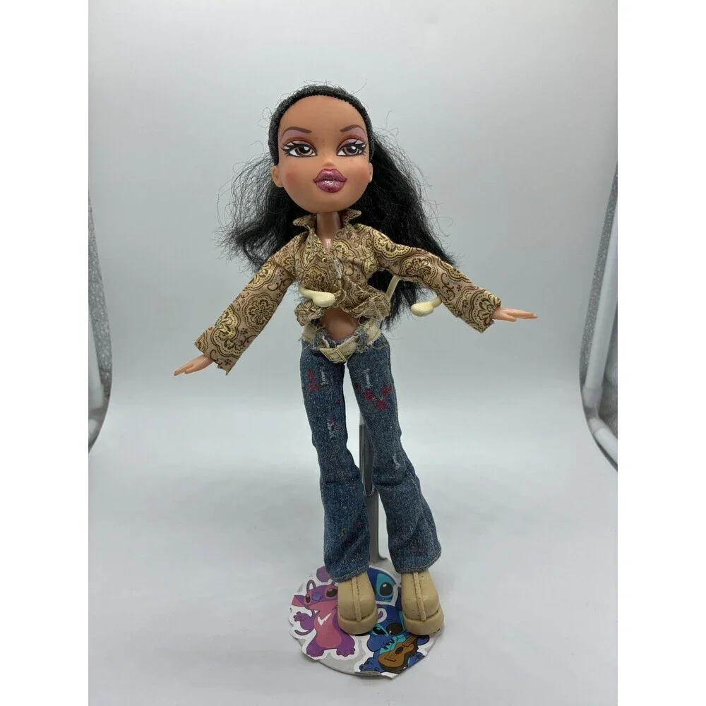 Vintage Bratz katia RARE Fashion Doll Dark Hair Paisley Top Blue Jeans Y2K